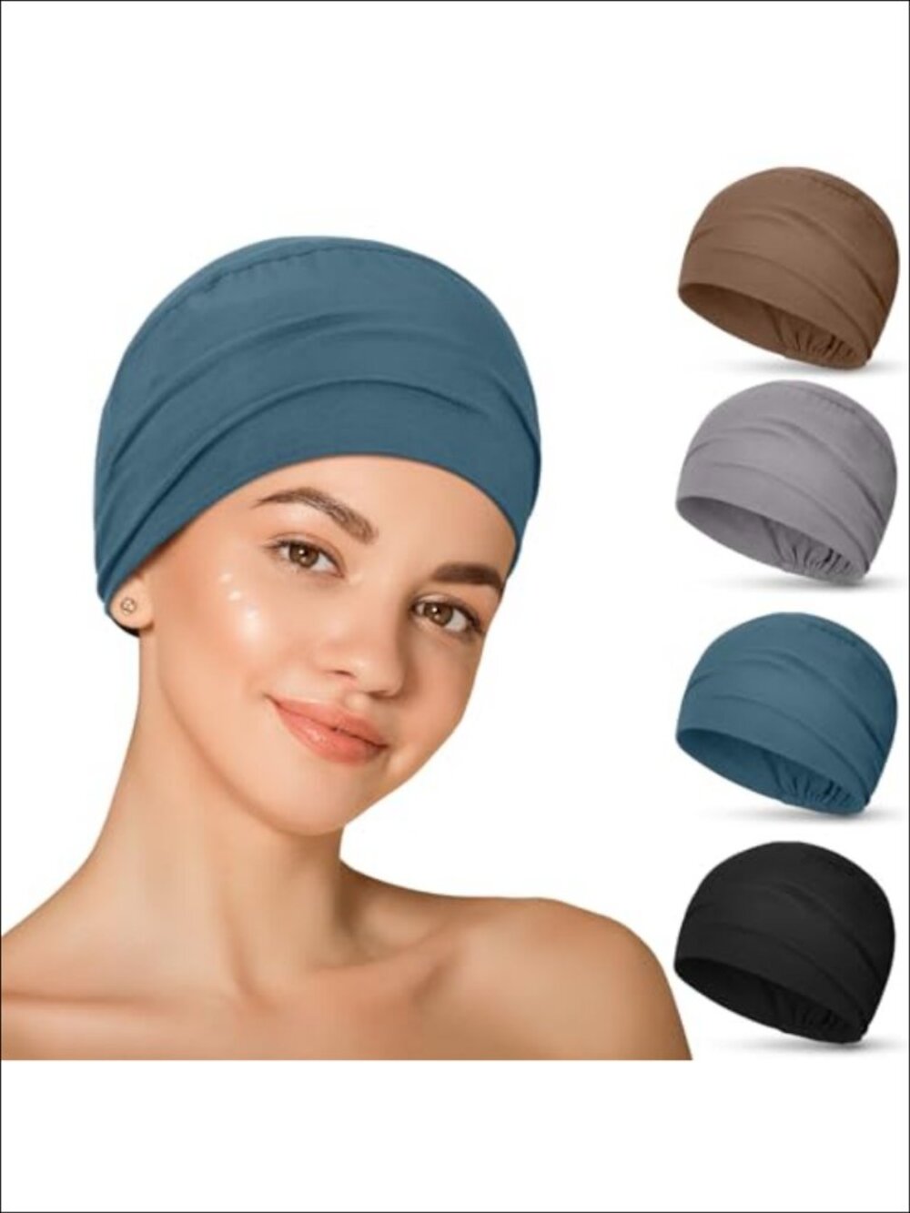 Cotton Chemo Sleep Cap Women Stretch Headwear Hair Loss Turban